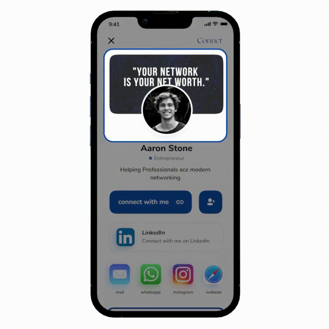 A share-ready Connct profile